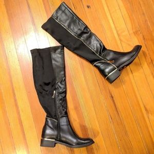 Knee-high black boots